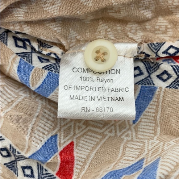 MAEVE ANTHROPOLOGIE Button Multicolored Blouse XS - Picture 5 of 9